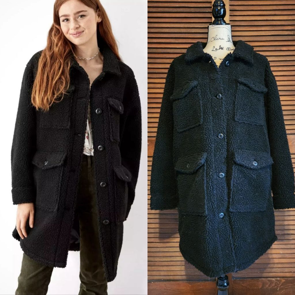 American Eagle Oversized Sherpa Shacket